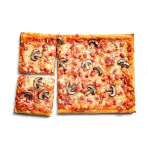 Frozen Pizza with Ham and Mushrooms