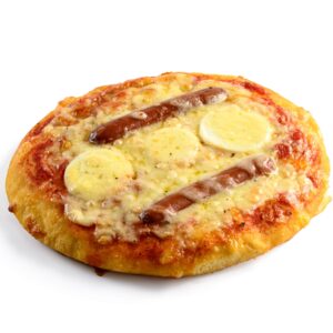 Frozen Cooked Pizza with Sausage and Eggs