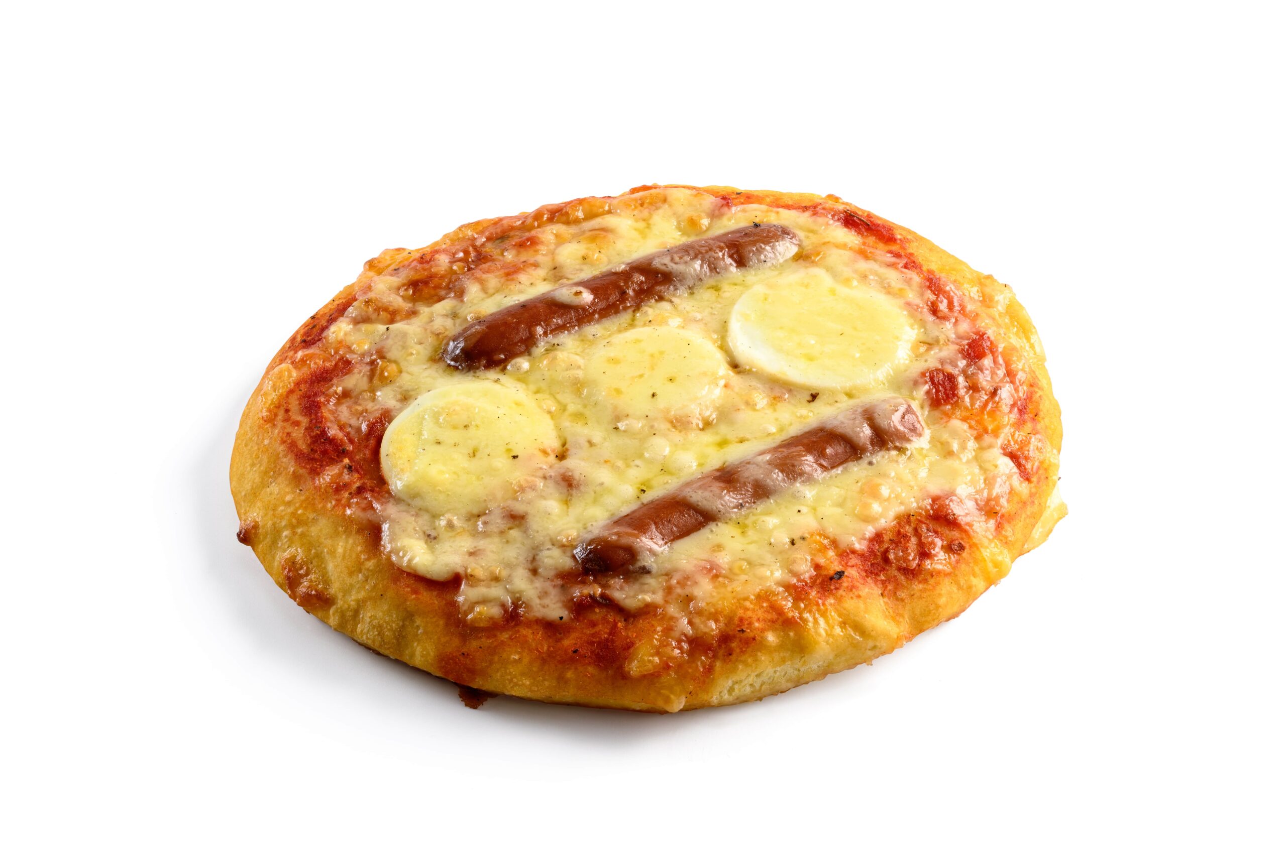 Frozen Cooked Pizza with Sausage and Eggs